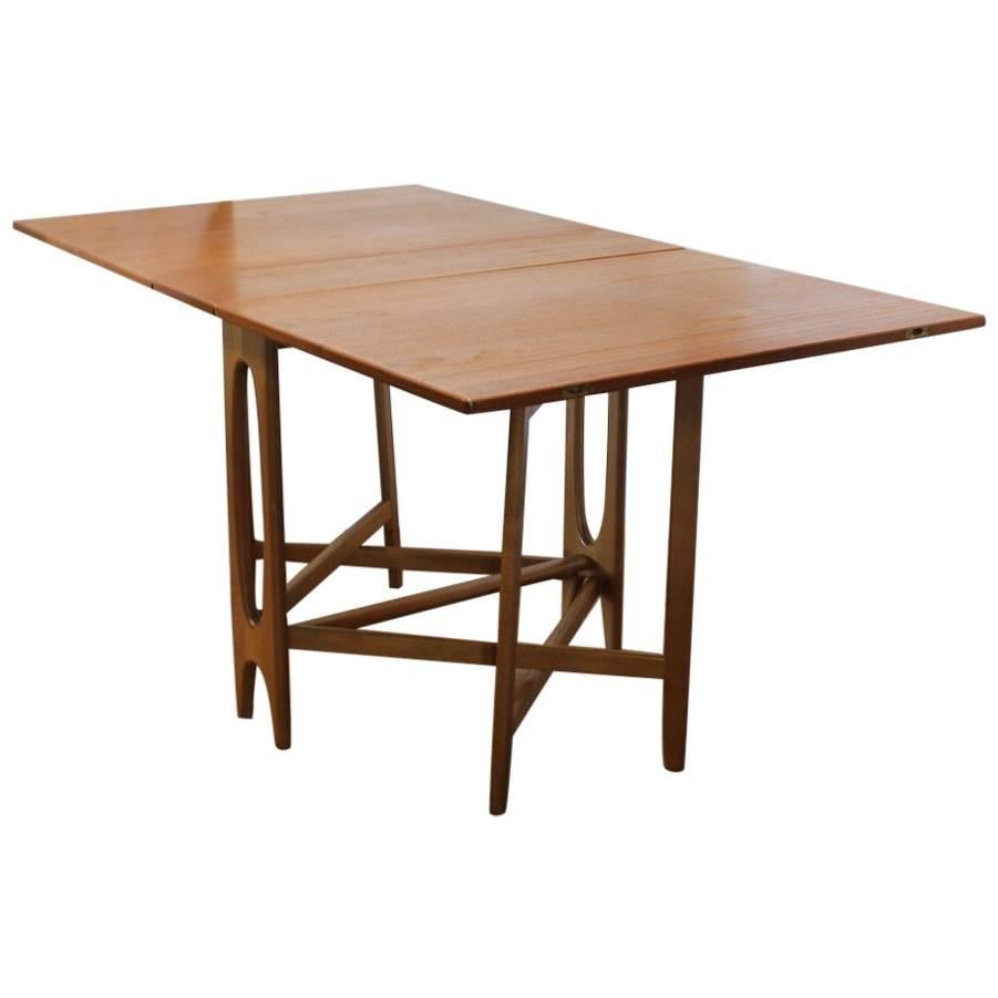 Midcentury Gateleg Folding Dinning Table