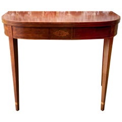 Used American Inlaid Games Table with Shell Inlay Attributed to Charleston SC