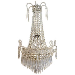 Early 20th Century Empire Style French Crystal Chandelier