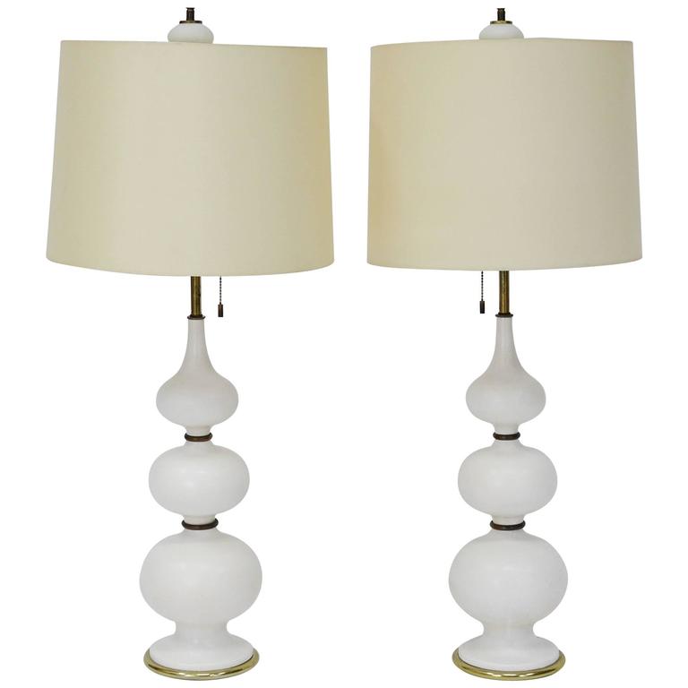 Gourd Form Ceramic Lamps by Gerald Thurston for Lightolier For Sale