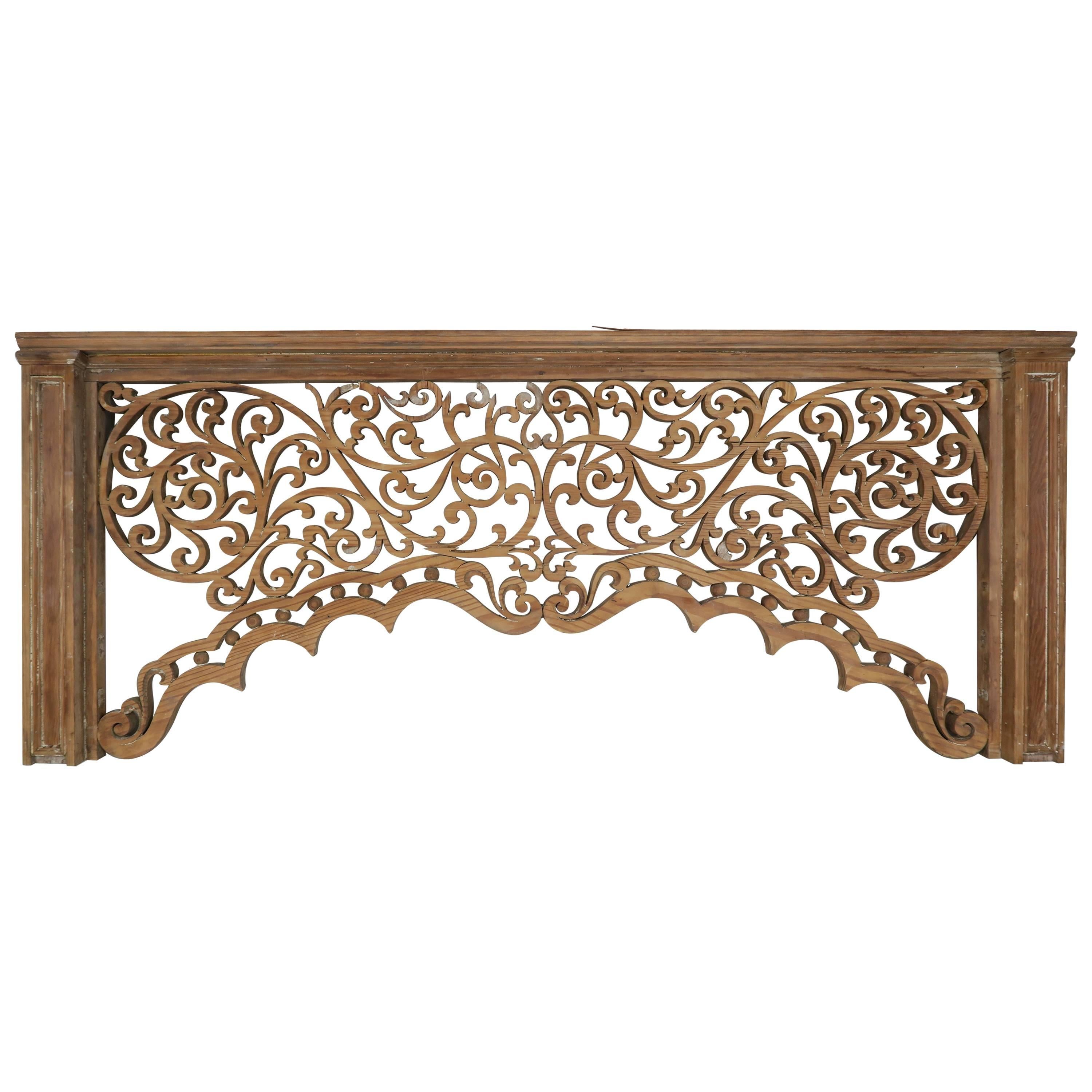 Carved Wood Scrolled Architectural Piece
