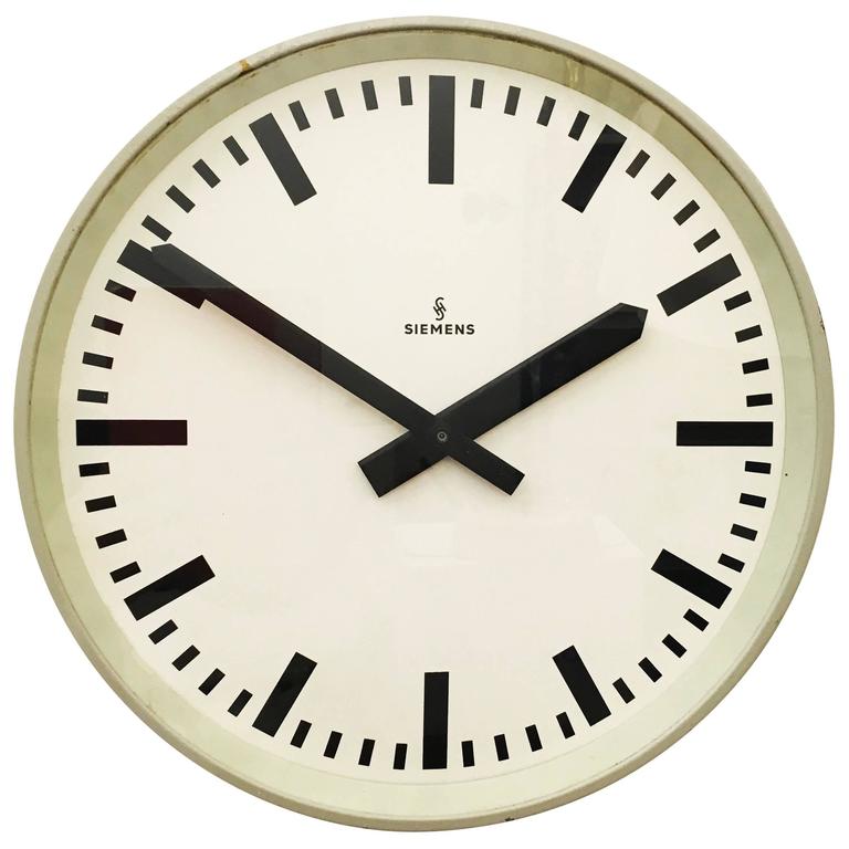Siemens Factory or Wall Clock For Sale at 1stdibs