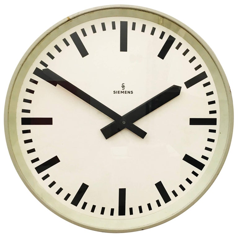 Siemens Factory or Wall Clock at 1stDibs