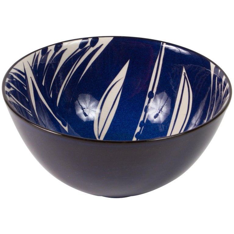 Nice Ceramic Glazed Bowl by Inge Lise Koefoed For Sale