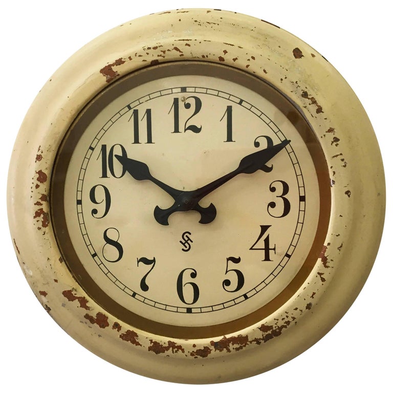 Art Deco Siemens Factory or Wall Clock at 1stDibs