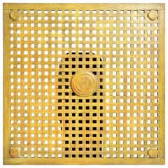 Antique Ceiling Panel with Lattice Design