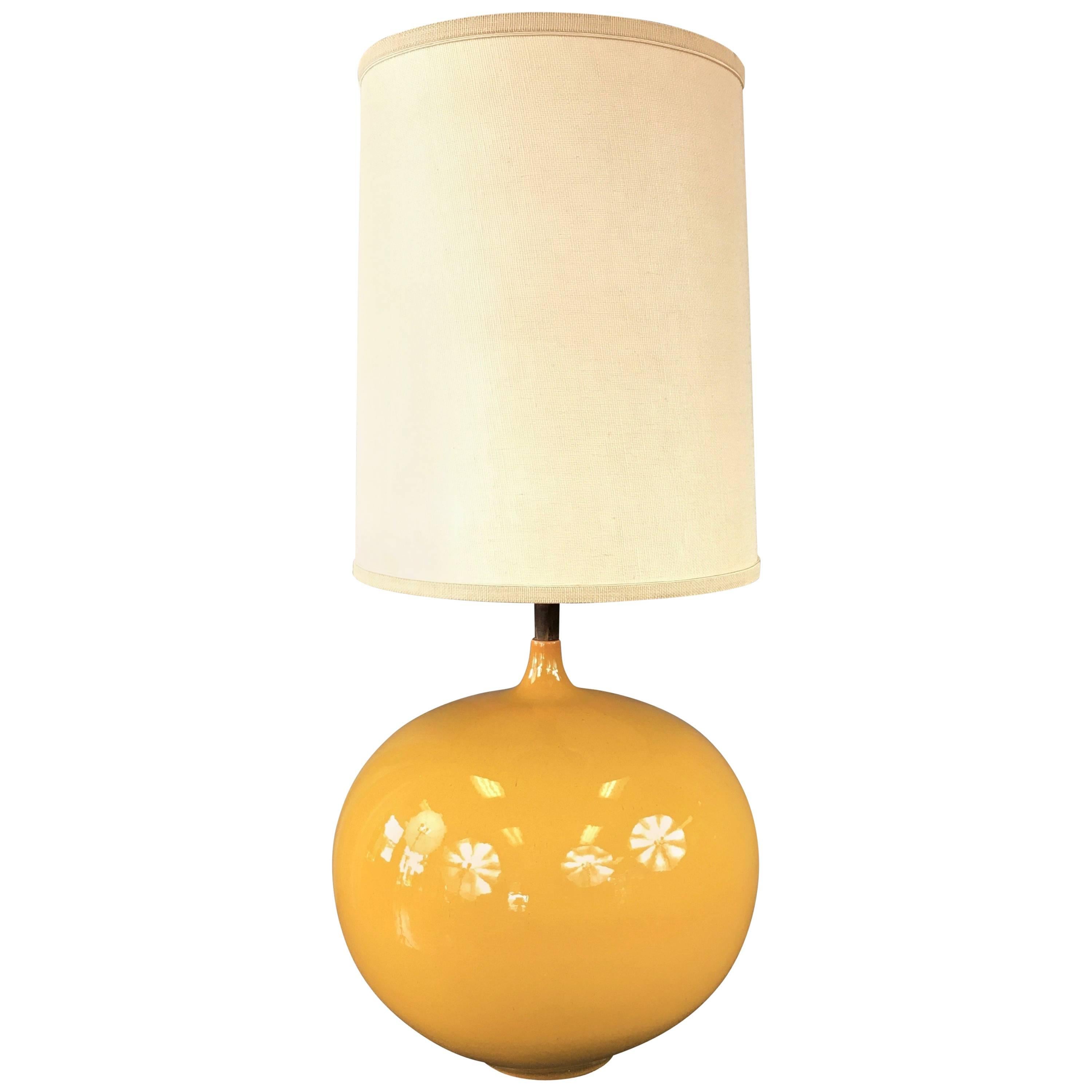Monumental Vintage Saffron Ceramic Table Lamp