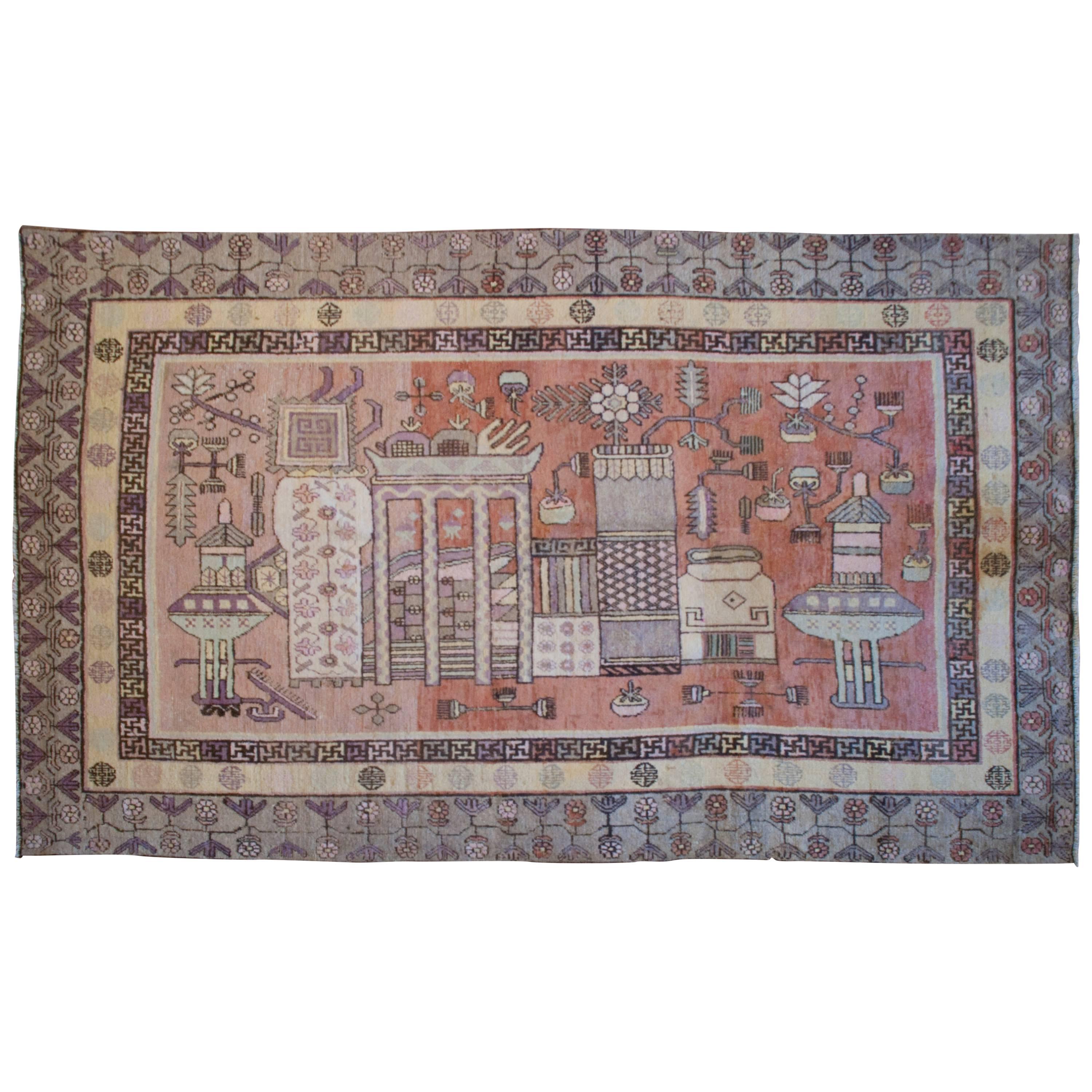 Early 20th Century Samarkand Rug For Sale