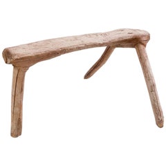 Early 20th Century Shepherd Stool of the Savoy Made of Fir Tree