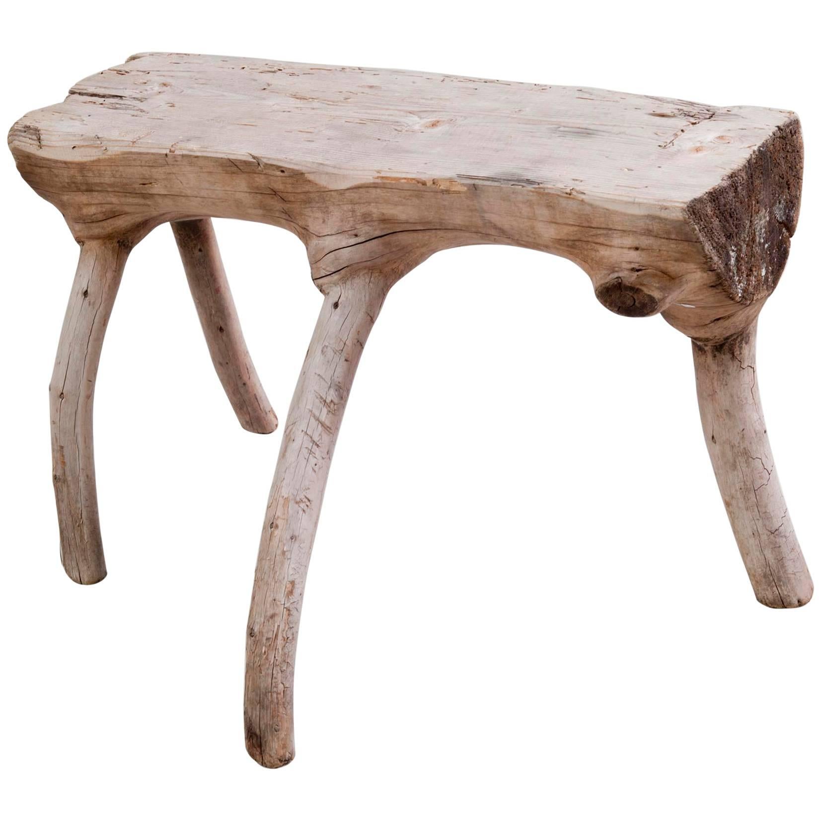Early 20th Century Shepherd Stool of the Savoy Made of Fir Tree