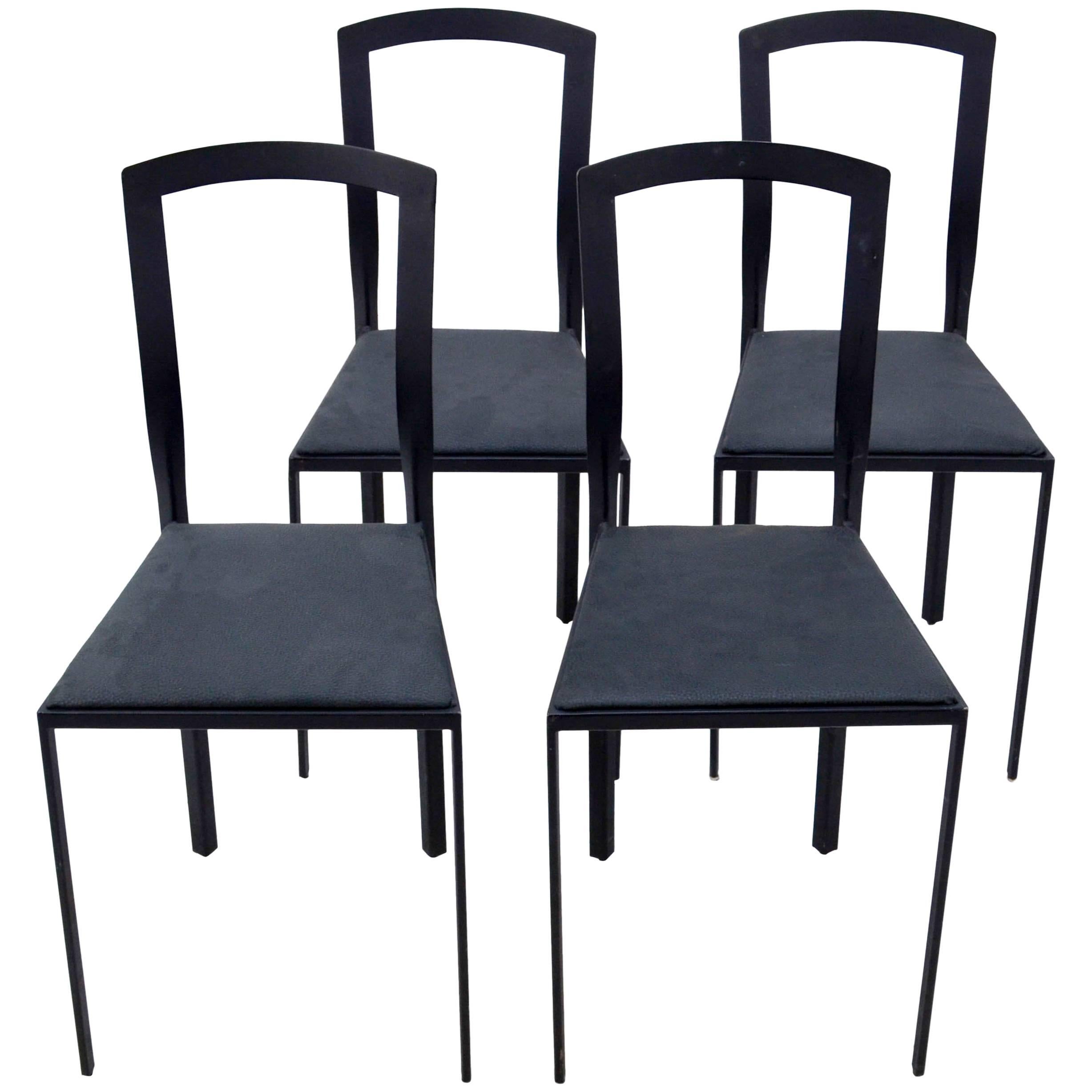 Four Unknown Steel Chairs, 1990s