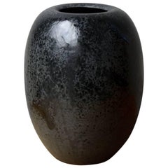 Kasper Würtz One off Bulbous Ovoid Vase Black Glaze