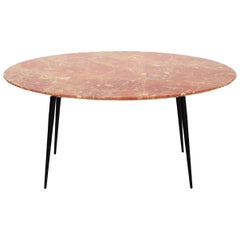 Mid-Century Italian Red Marble Coffee or Side Table, 1950s
