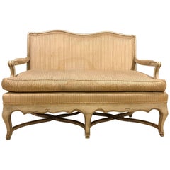 French Paint Decorated Settee or Loveseat in the Swedish Fashion