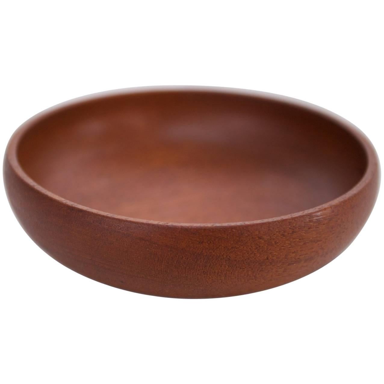 A Small Danish Elegant Teak Bowl by ESA in Denmark For Sale