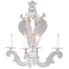 Early 20th Century French Louis XIV Style Lucite Chandelier