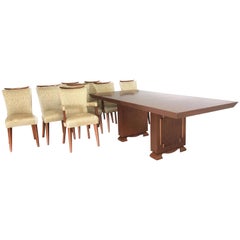 Mid-Century Dining Table and Chairs in the Style of James Mont
