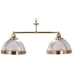 Mid-Century Modern Double Dome Chandelier or Pendant Light