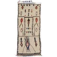Vintage Berber Moroccan Azilal Rug with Boho Chic Tribal Style 5
