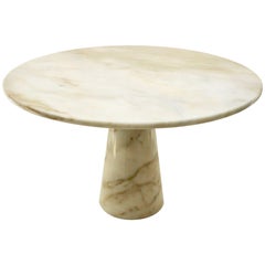 Vintage Italian Round Onyx Dining or Centre Table in Warm Tones of Cream 2