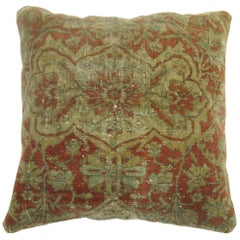 Antique Exquisite Mohtasham Kashan Rug Pillow