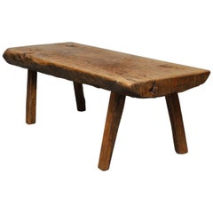 Butcher's Block Oak Coffee Table or Bench, 1930s