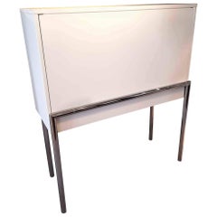 Secretary Orcus Manufactured by ClassiCon in White Fibreboard and Chromed Metal