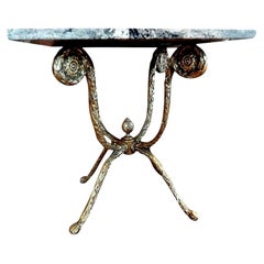 Italian Gilt Bronze Center Table with Marble Top