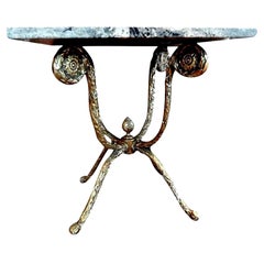 Italian Gilt Bronze Center Table with Marble Top