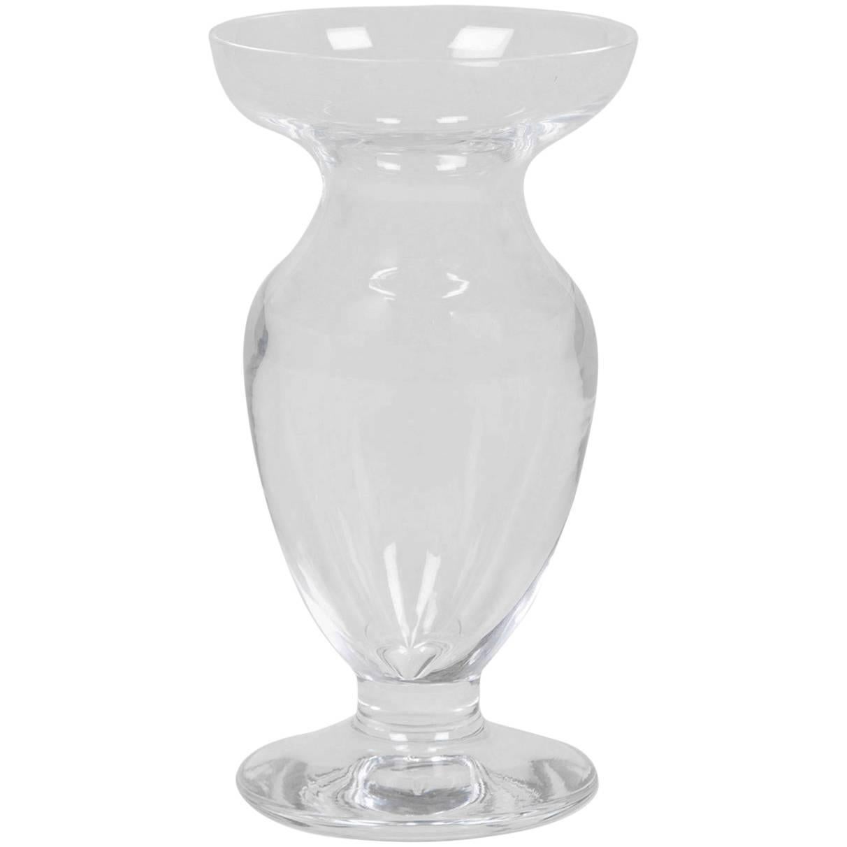 Small Urn Shaped Glass Vase For Sale