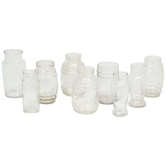 Vintage Collection of French Glass Jars 12