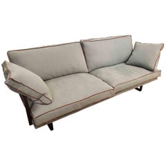 Sofa Safari GP01 by Manufacturer Ghyczy Finished in Fabric and Stainless Steel