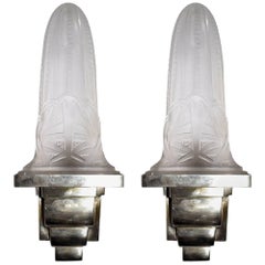 Rare Art Deco Wall Light Sconces by Muller Freres