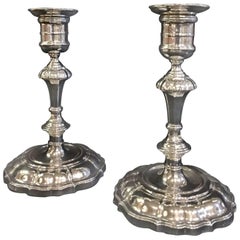Pair of Silver George III Style Candlesticks