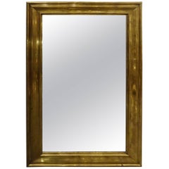 Late 19th Century French Bistro Brass Mirror