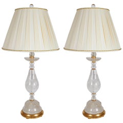 Pair of New Rock Crystal Table Lamps 3