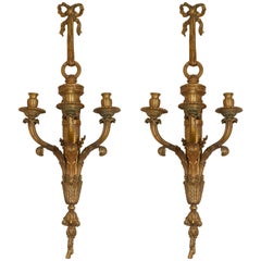 Pair of Louis XVI Style Three-Light Appliques 4
