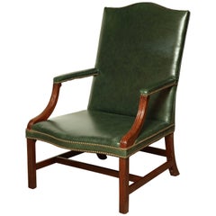 George III Mahogany Gainsborough Armchair