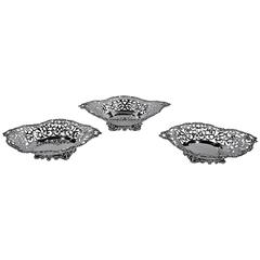 Antique Howard Sterling Silver Three-Piece Centrepiece Garniture