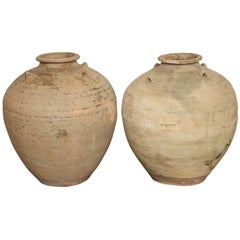 Paire de vases en terre cuite du début du 20e siècle, Indonésie