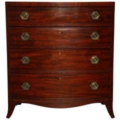 Early 19th Century English Regency Bow Fronted Chest 2