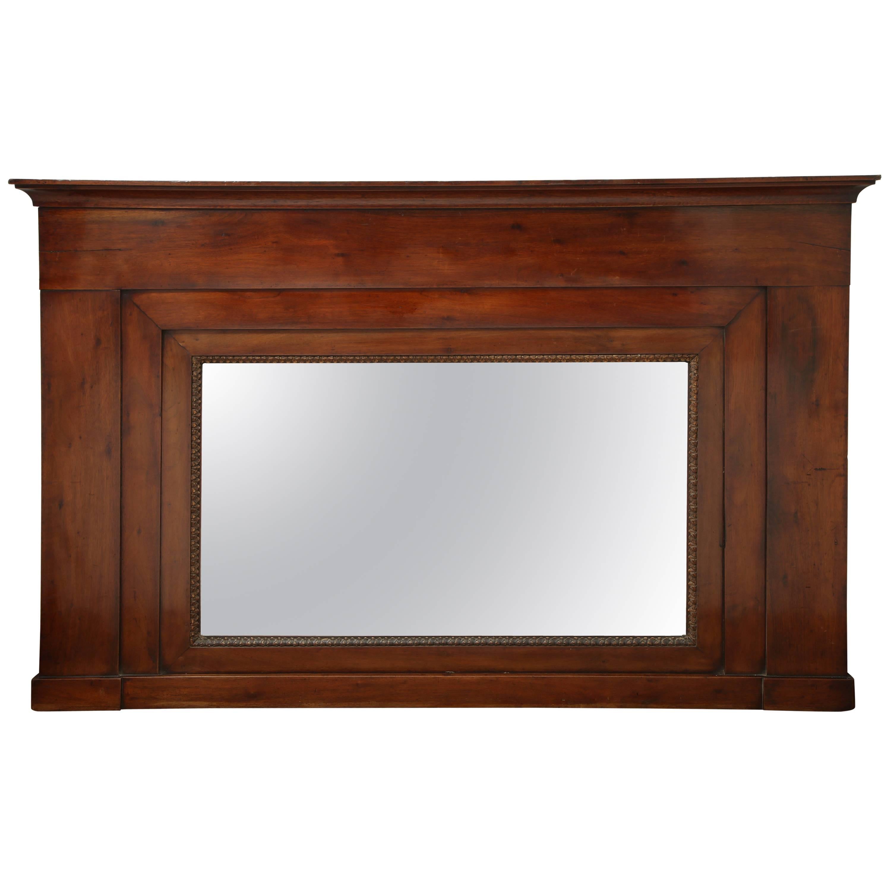 Early 19th Century French, Fruitwood Mirror For Sale