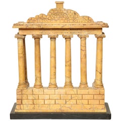 19th Century Grand Tour Model of the Temple of Saturn in Giallo Antico