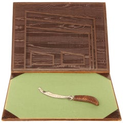 Desk Blotter with Matching Letter Opener in Alligator by Mittaldi B. Aires