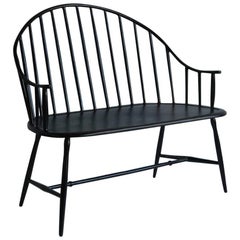 Black Metal Powder Coated Settee