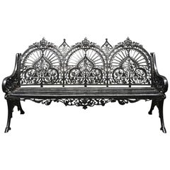 Banc de jardin original en fonte de Coalbrookdale:: 1853