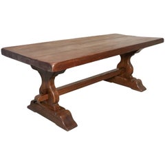 Large French Oak Refectory Table, Table Monastère