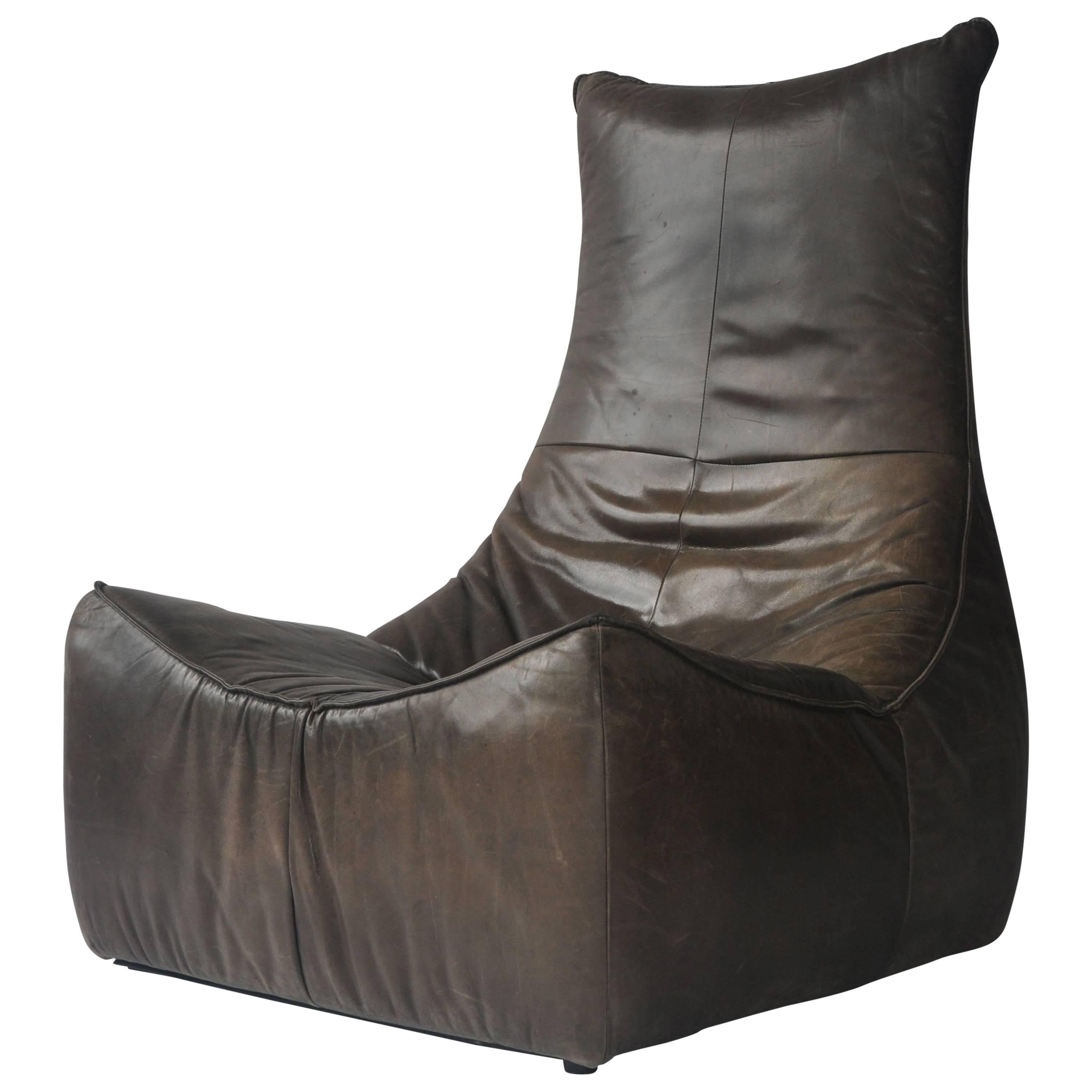 1970s Leather Chair by Gerard Van Den Berg for Montis For Sale