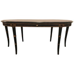 Hollywood Regency Style Faux Bamboo Coffee Cocktail Table