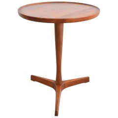Hans Andersen Danish Teak Tripod Table, circa 1960
